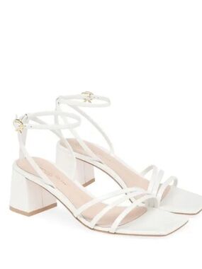 Gianvito Rossi Brielle leather sandals White New in Box Bridal Square Toe 34 4